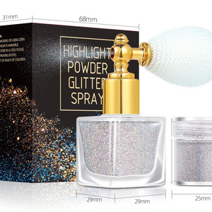 Private Label Glitter Spray For Hair And Body Shimmer Spray Highlight Glow Cosmetic Spray Glitter