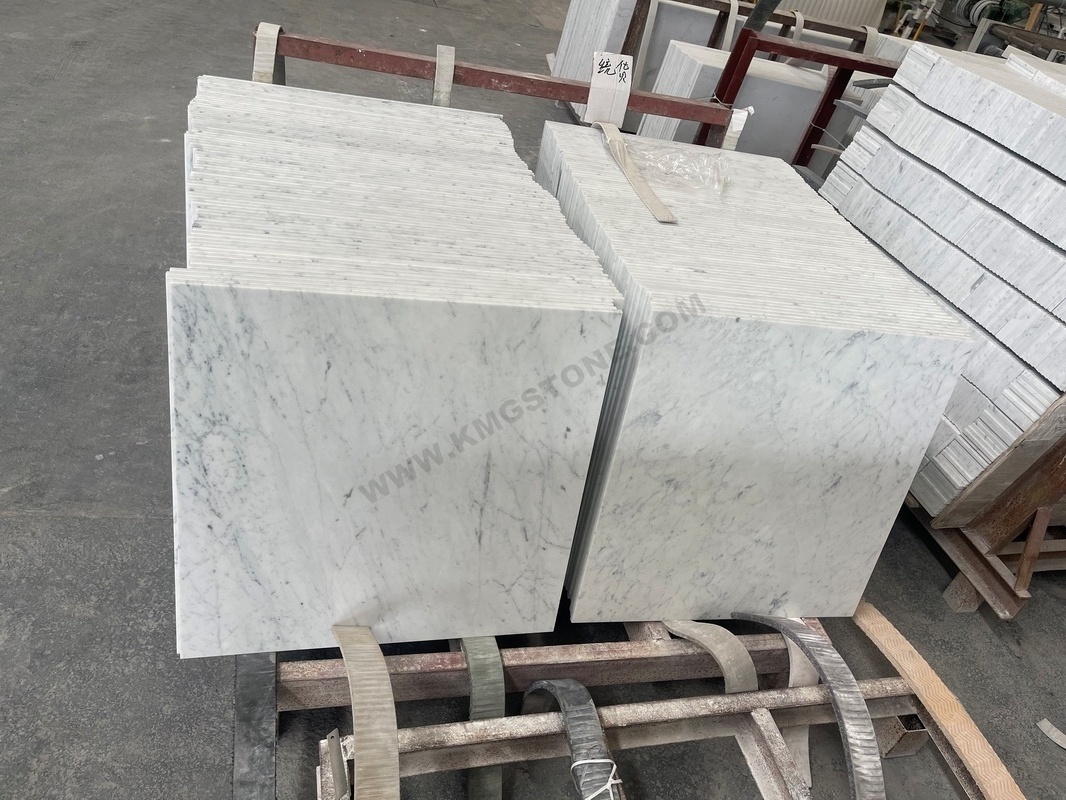 Modern Design Natural Stone Polished Bianco Carrara White Marble Slab