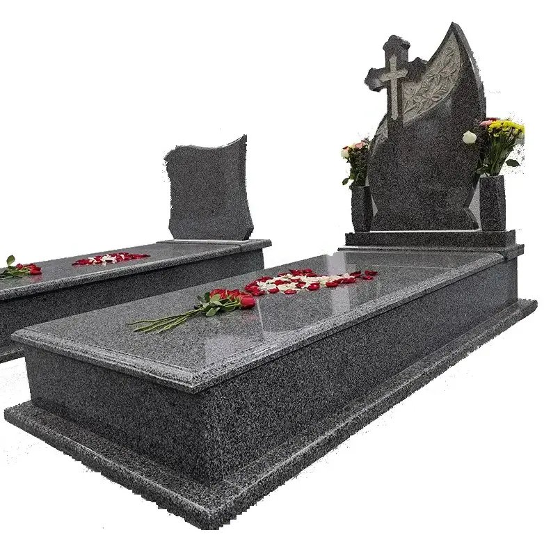 Ghana Modern European-Style Upright Granite/Marble Bench Custom Size Black Bible Monument Tombstone for Cemetery Use