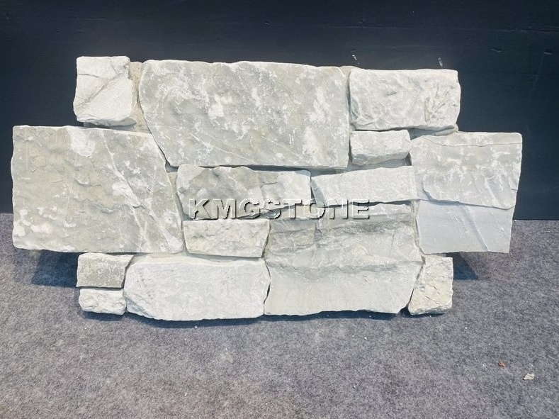 Modern-Style Grey Stacked Stone Wall Panels Natural Finish Veneer Sheet Tiles Villa Hotel Decorative purpose Antacid Erosion