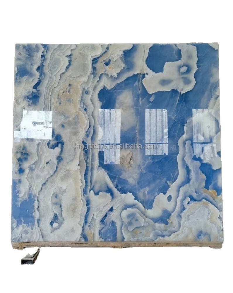 Ocean Blue Marble Onyx Marble Polished Glazed Slab For Wall And Floor Tiles