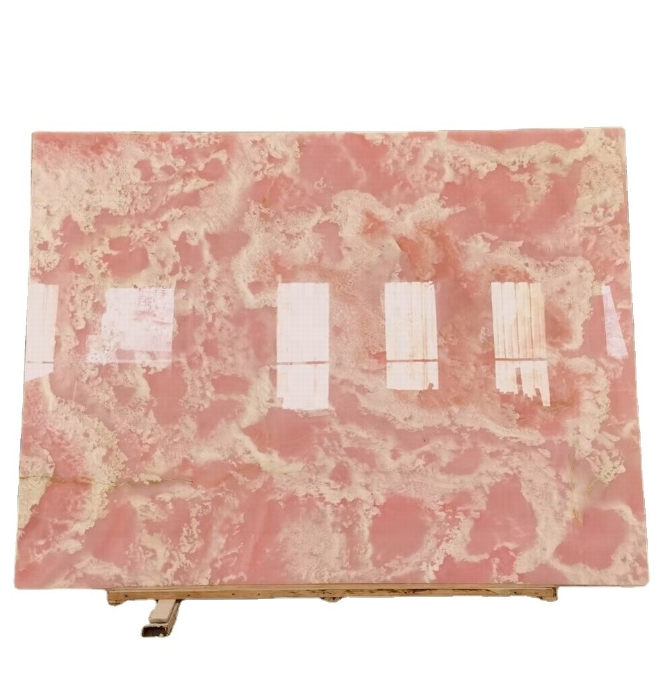 Beautiful  Luxury Pink Onyx For Home Decoration Onyx Stone Marble Slab Tiles