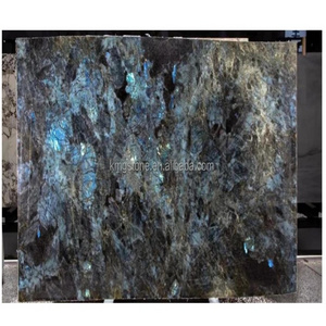 Manufacturer's Luxury Blue Lemurian Marble Natural Blue River Labradorite Granite Slabs Kitchen Countertops Bar Tops Floor Usage