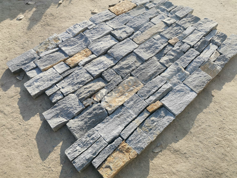 Cheap cultured stone slate stacked  natural blue landscaping stones