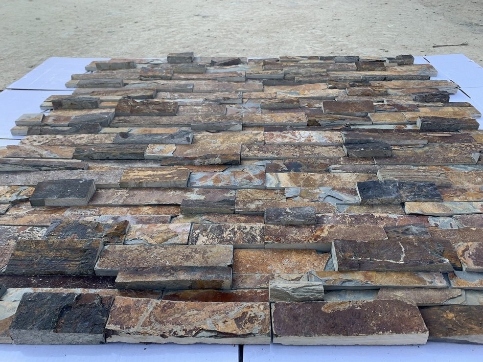 Factory Manufactured Modern Style Wall Stone Veneer Decorative Ledgestone Tile Culture Stone Exterior Low Price Slate