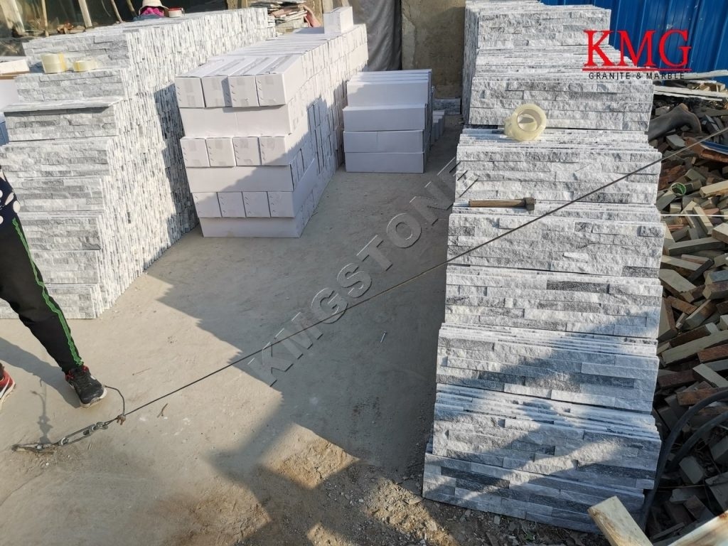 Modern Rectangle Shape Grey Natural Quartz Slate Tiles for Outdoor Culture Wall Villa and Hotel Exterior Stone Veneer