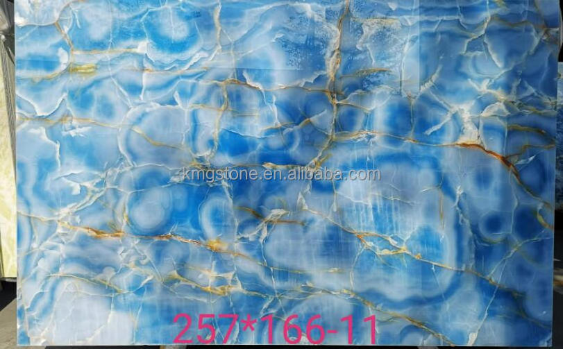 Blue Onyx Natural Marble Slab Polished Big Tile Kitchen Floor Countertop Modern Travertine Granite Options Available Graphic