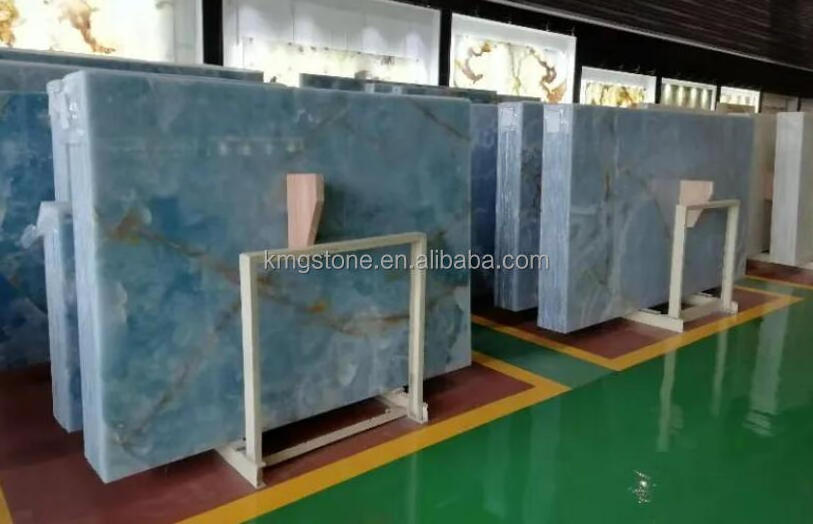 Ocean Blue Marble Onyx Marble Polished Glazed Slab For Wall And Floor Tiles