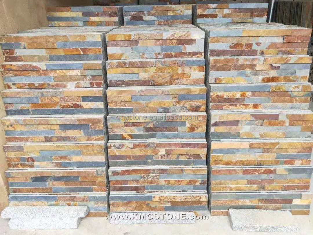 Modern Large Natural Culture Stone Wall Panels Interior Decorative Slate Tiles Exterior Wall Cladding Affordably Priced Vein