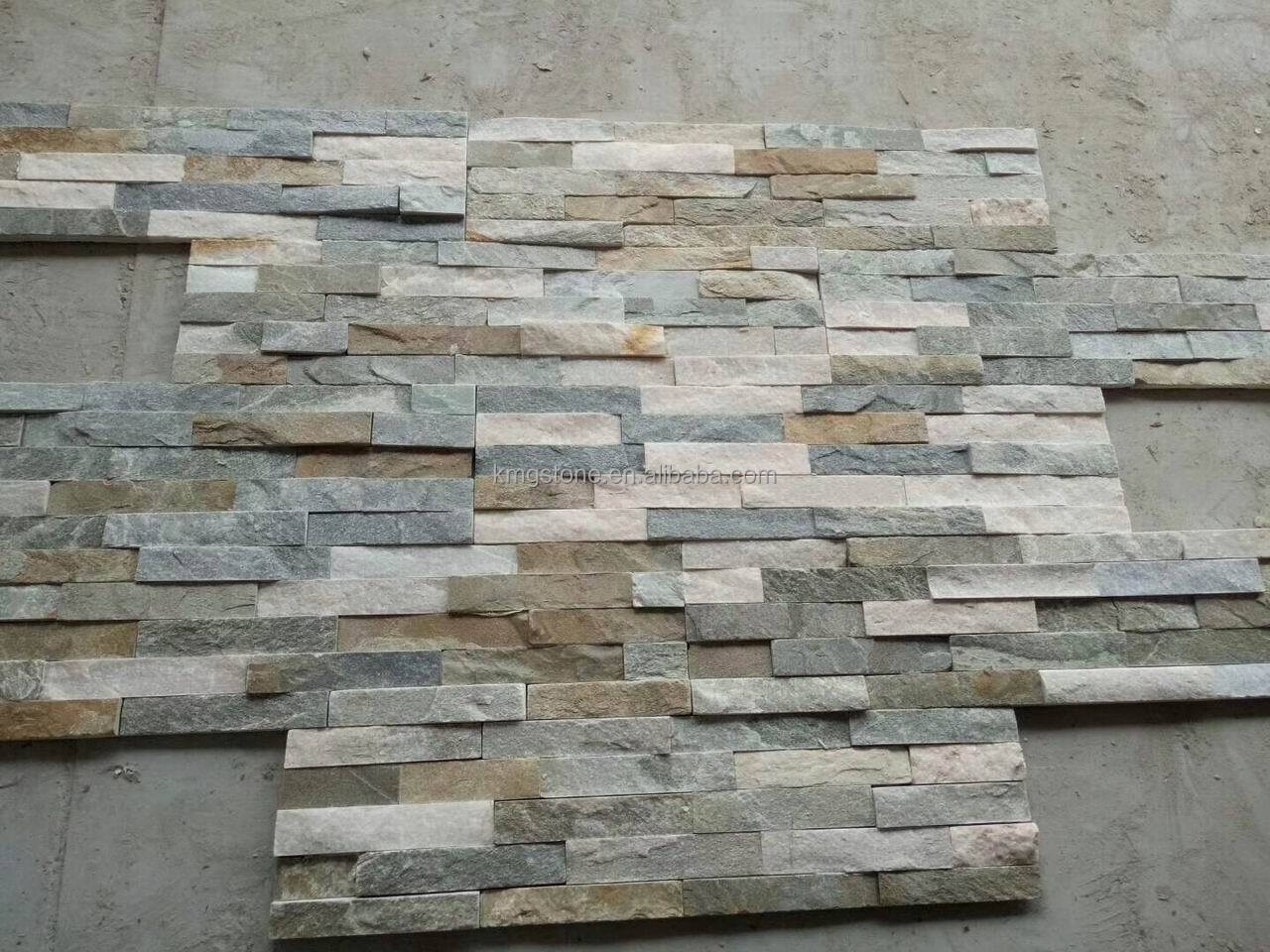 Stacked stone facade exterior cultured stone panel stack wall cladding natural