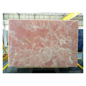 Antique Natural Pink Onyx Marble Slab 1-Year Warranty for Indoor Hotel Villa Flooring Countertops Calcite Stone Form Big Slab