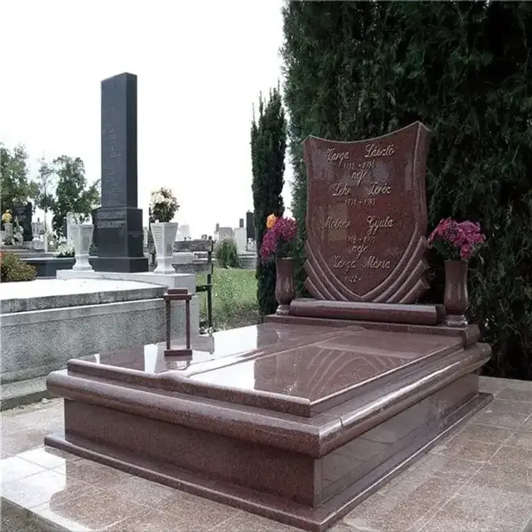 Ghana Modern European-Style Upright Granite/Marble Bench Custom Size Black Bible Monument Tombstone for Cemetery Use