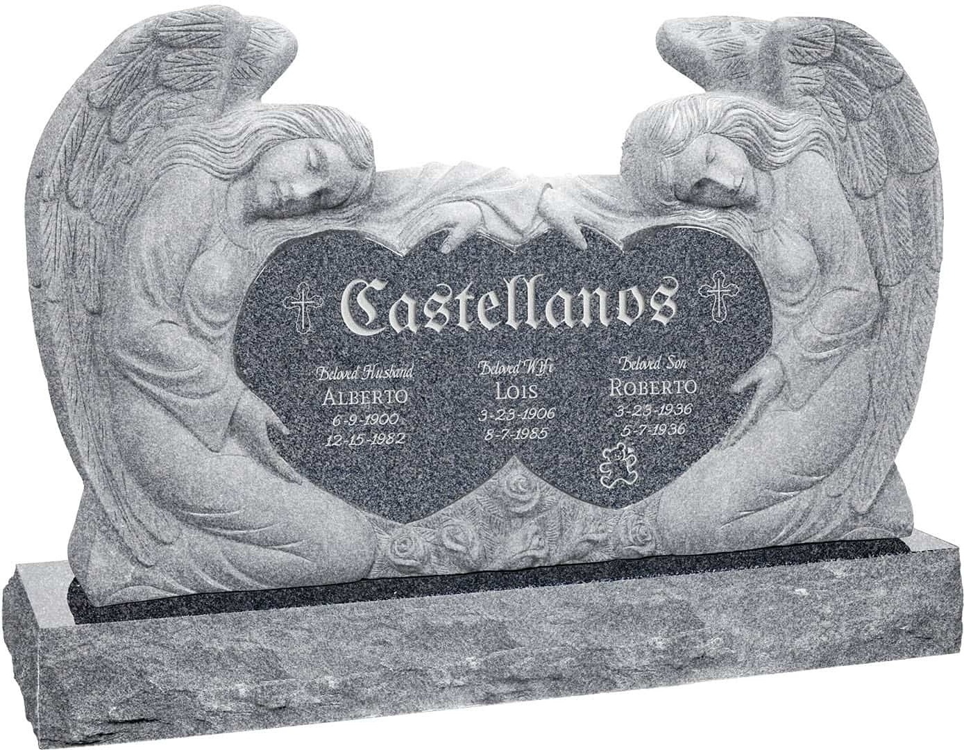 Modern American Style Granite Monument Popular Marble Headstones for Outdoor Memorial and Cemetery Use