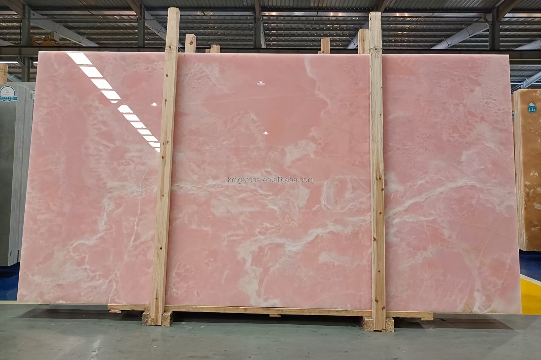 Customized Natural Onyx Marble Stone Slabs Translucent Polished Rose Pink Tiles Vanity Tops Backlit Graphic Design Project