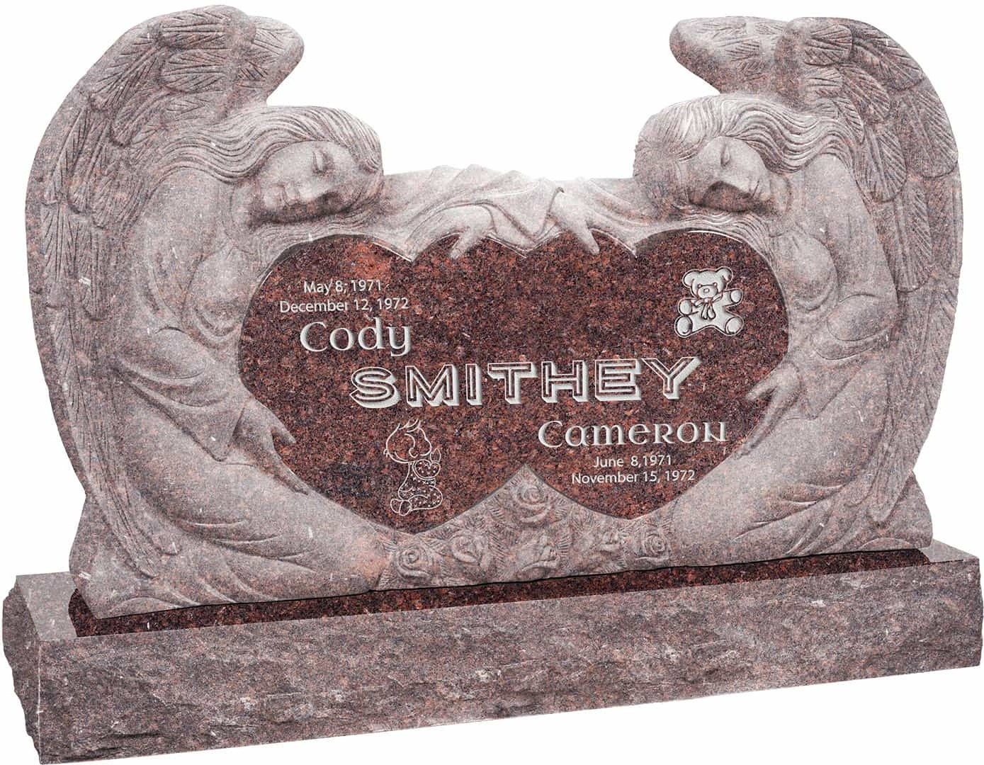 Modern American Style Granite Monument Popular Marble Headstones for Outdoor Memorial and Cemetery Use