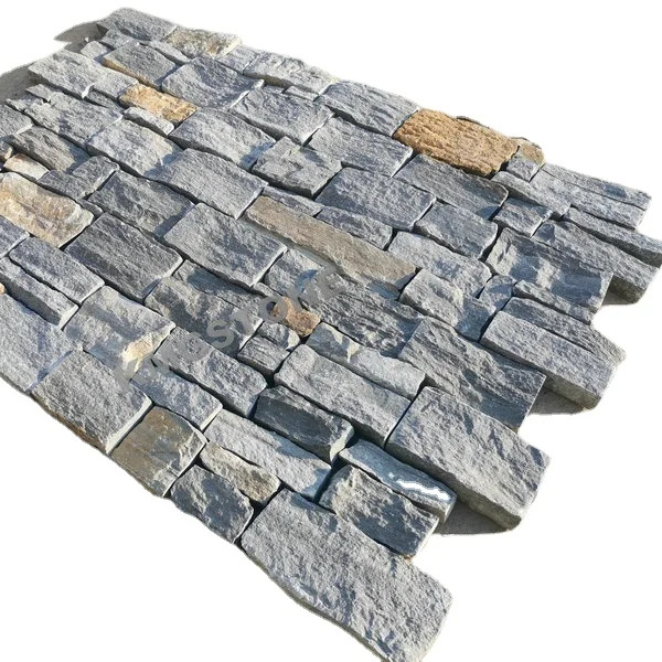 Cheap cultured stone slate stacked  natural blue landscaping stones