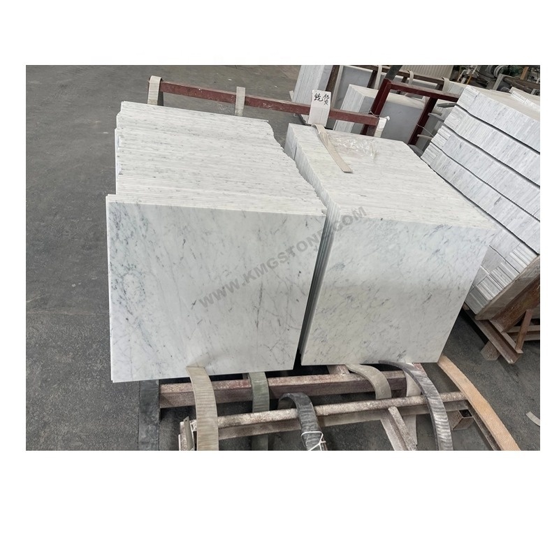 Modern Design Natural Stone Polished Bianco Carrara White Marble Slab