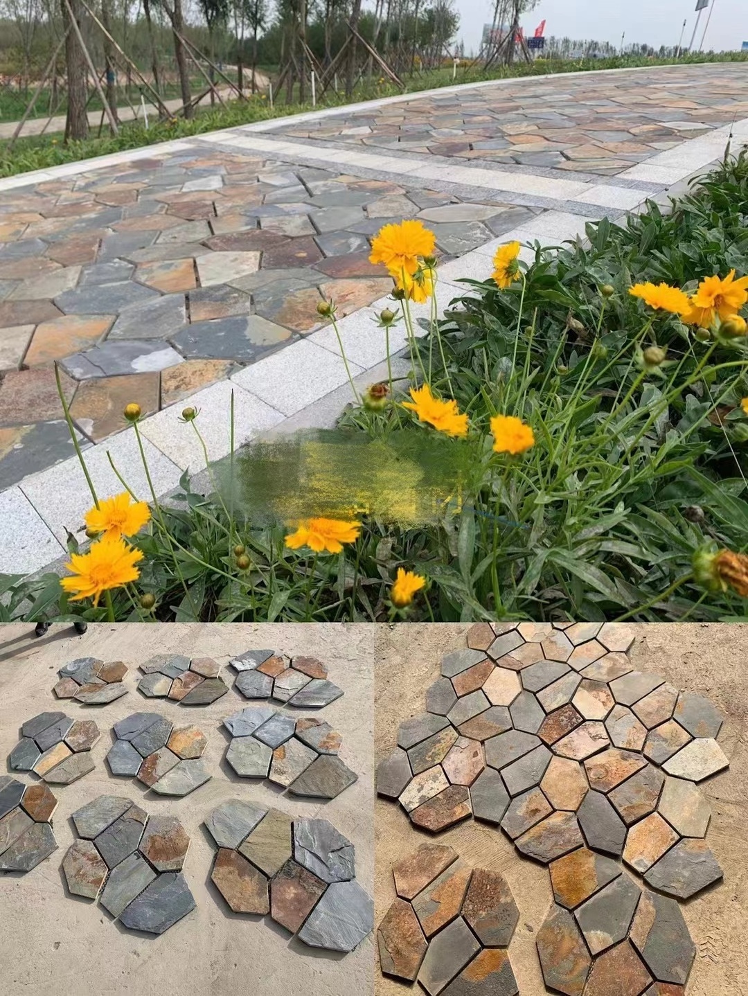 Natural Rust Slate Paving Stone Flagstone for Garden Paths Premium Quality Outdoor Paving Stone