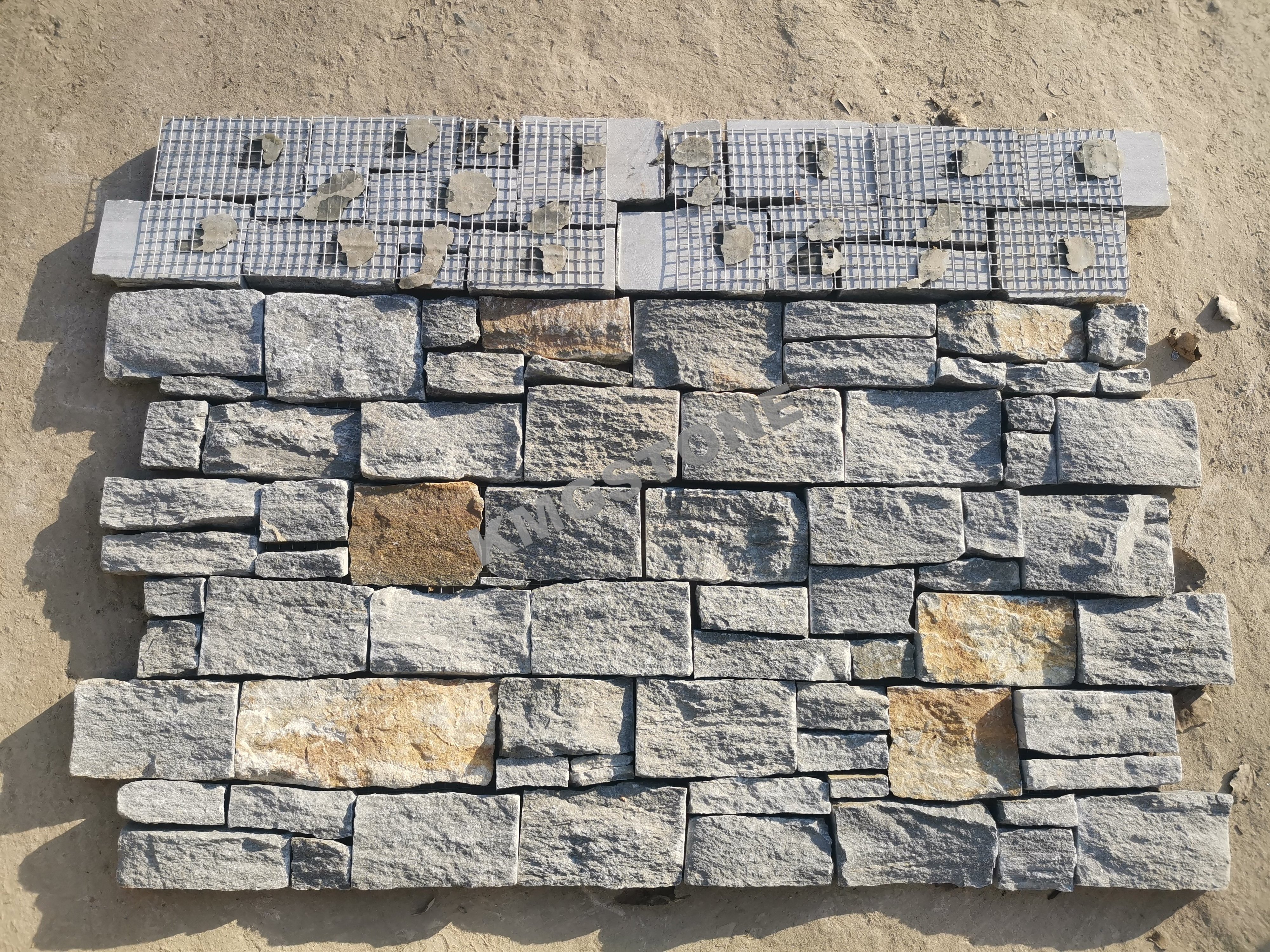 Cheap cultured stone slate stacked  natural blue landscaping stones