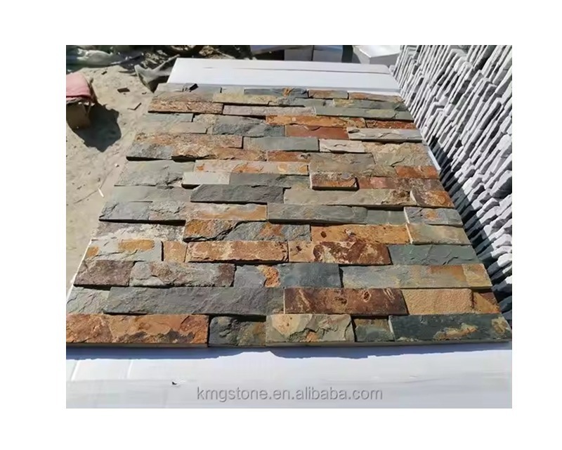 Natural Slate Outdoor Stone Wall Panels Large Veneer Panel Interior Walls-Front House Exterior Wall Tiles Culture Decorative