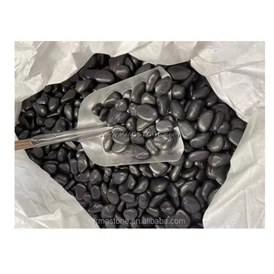 Best Choice Modern-Style Black Pebble Stones High Quality Glow Stones Wonderful Home Garden Exterior Decorating Polished Finish