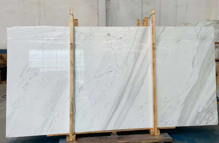 Modern Design White Marble Floor Tile with Brown Veins Natural Calcite Stone Polished 5-Year Warranty Big Slab from Supplier