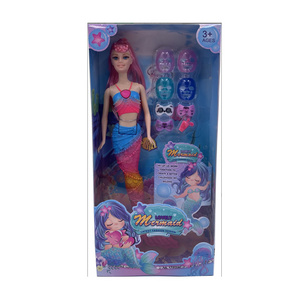 11 Inch Solid Body Dolls Mermaid dolls with Light Music Toys for Girl Super Beautiful Little Mermaid