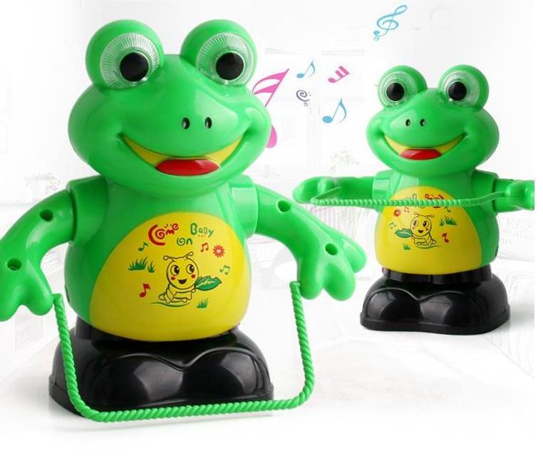 Electronic Dancing Animal Frog Skipping Toy Gift Robot Toy Light Music Toy