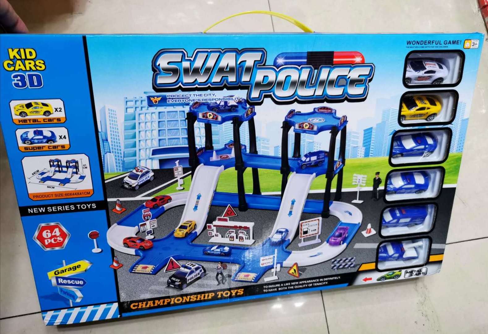 Wholesale Kids Electric Racing Track with Car Toy Kids DIY Assembly Rail Slide Race Track Toy