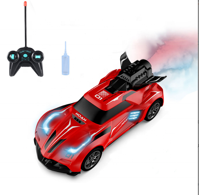 Hot Scale RC Stunt Spray Car With Light For Kids High Speed Electric 5 Way Remote Control Car