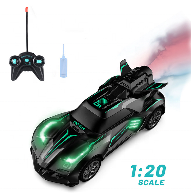 Hot Scale RC Stunt Spray Car With Light For Kids High Speed Electric 5 Way Remote Control Car