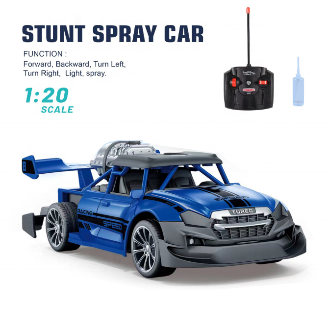 Hot Scale RC Stunt Spray Car With Light For Kids High Speed Electric 5 Way Remote Control Car