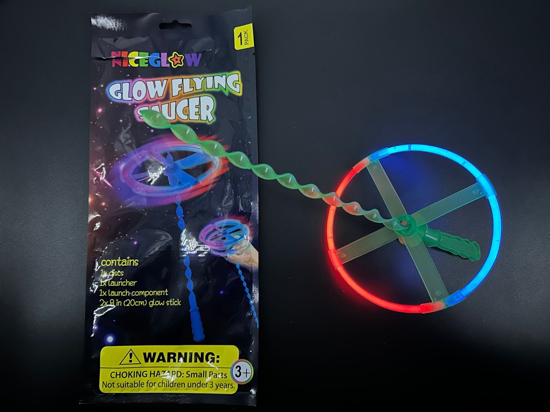 Fluorescent Led Light Flying Glowing   Flashing Toy