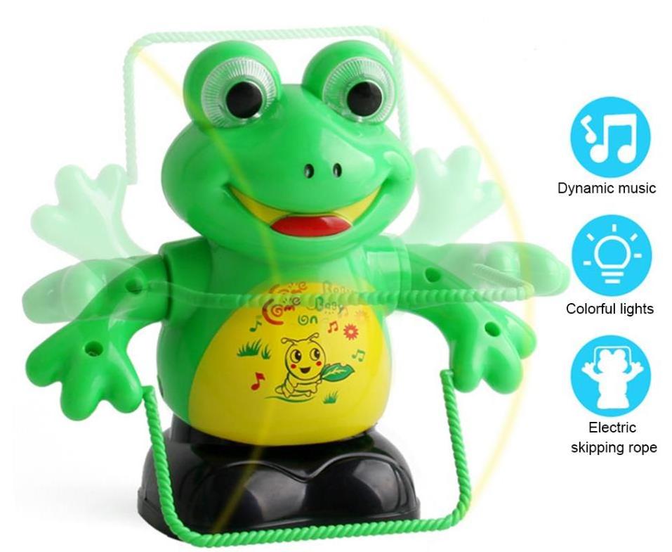 Electronic Dancing Animal Frog Skipping Toy Gift Robot Toy Light Music Toy