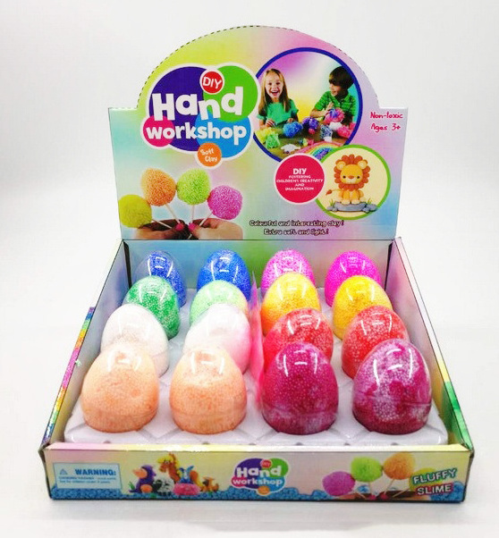 Wholesale Egg Crystal Slime Mud Colorful Soft Fluffy Slime Scented Fun Stress Relief Sludge Unbreakable Toys For Kids Adult