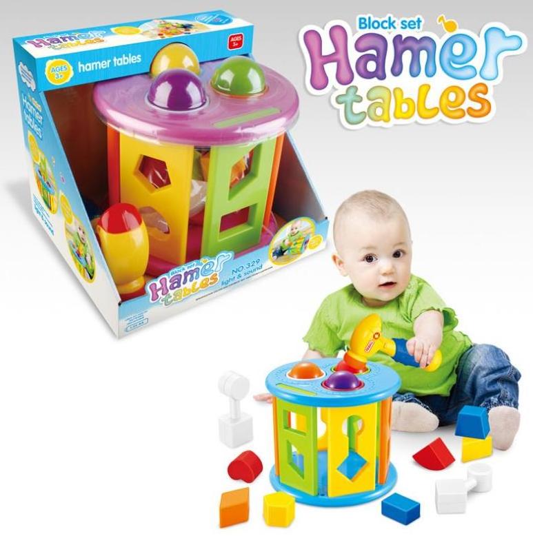 Hot Selling Block Hammer Table Set Educational Learning Baby Toy