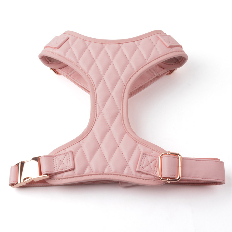 High quality Pet Vest Harnesses PU Leather Chest Accessories for Small Medium Dog Harness