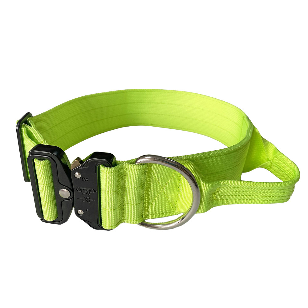 Hot Sale 2 Inch Heavy Duty Combat Adjustable Durable Tactical Nylon Dog Collar With Handle