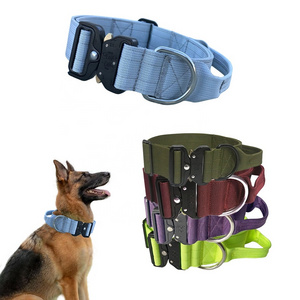 Hot Sale 2 Inch Heavy Duty Combat Adjustable Durable Tactical Nylon Dog Collar With Handle