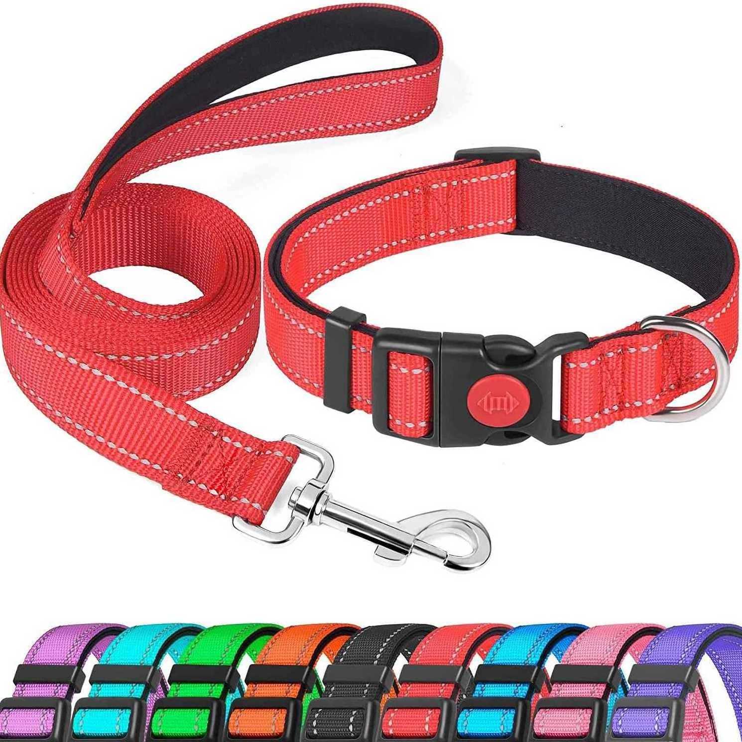 Soft Neoprene Padded Durable Outdoor Training Reflective Colorful Adjustable Nylon Dog Collar Eco Friendly Pet Collar