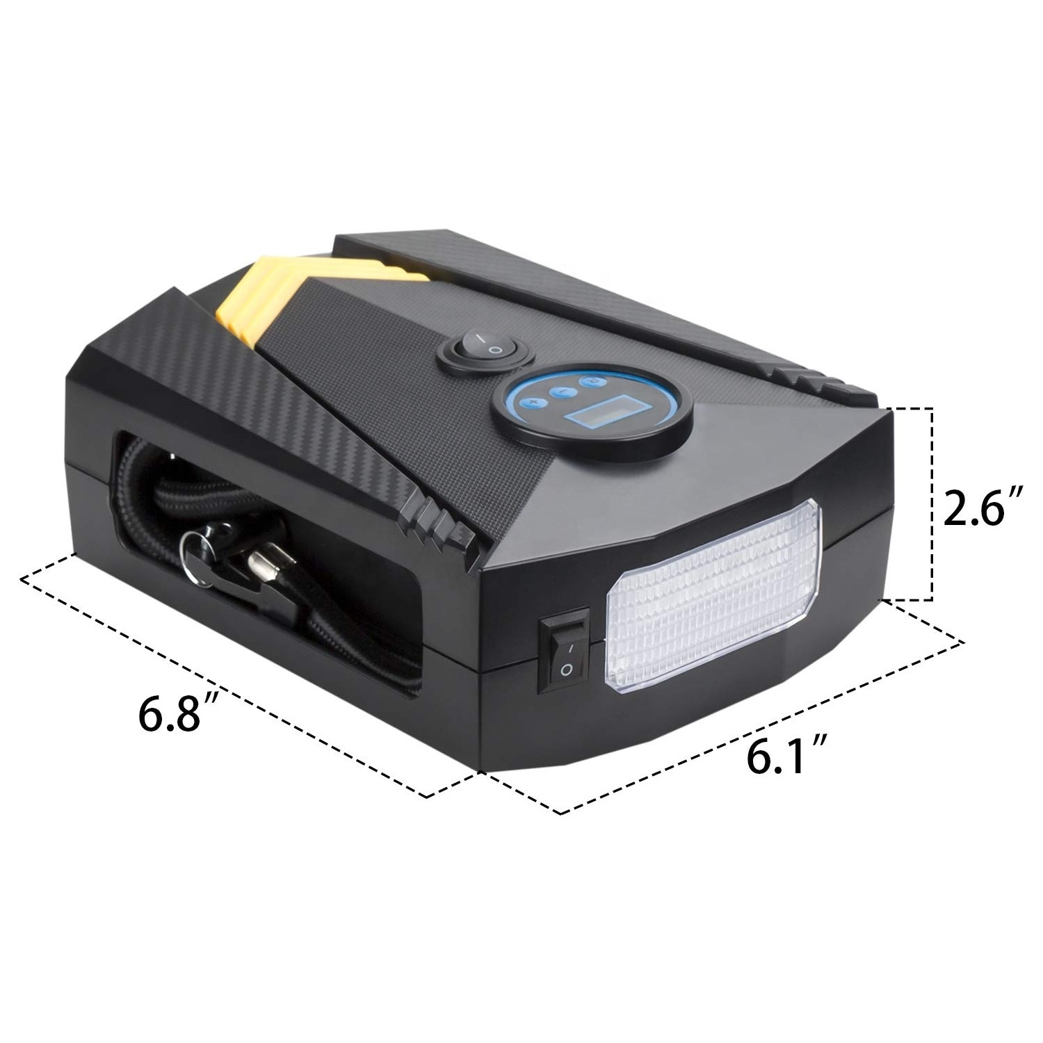 Auto Tire - Electric Auto Pump 12V DC Portable Air Compressor Pump Digital Tire Inflator Car Tire Pump