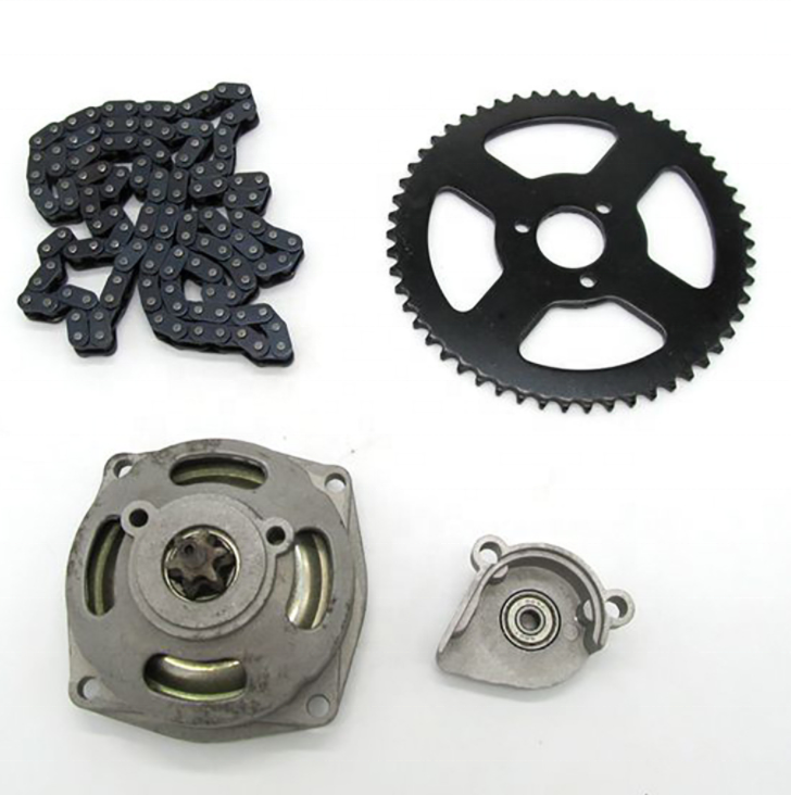 6T Clutch Drum Bell Housing +T8F Chain + 54T Sprocket 49cc Pocket Quad Dirt Bike ATV