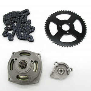 6T Clutch Drum Bell Housing +T8F Chain + 54T Sprocket 49cc Pocket Quad Dirt Bike ATV