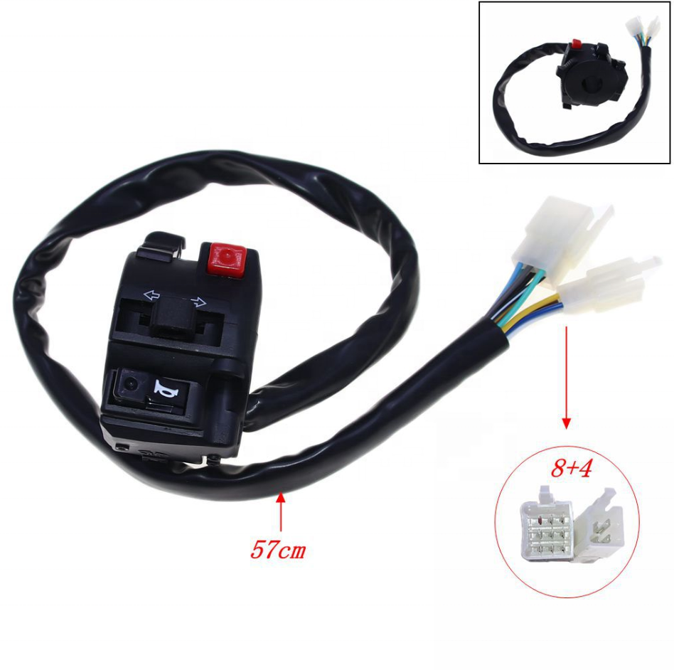 12 Wire 5 Function Handle Control Switch Assembly With Choke Lever For Chinese Quad 4 Wheeler ATV 110cc 125cc 150cc 200cc 250cc