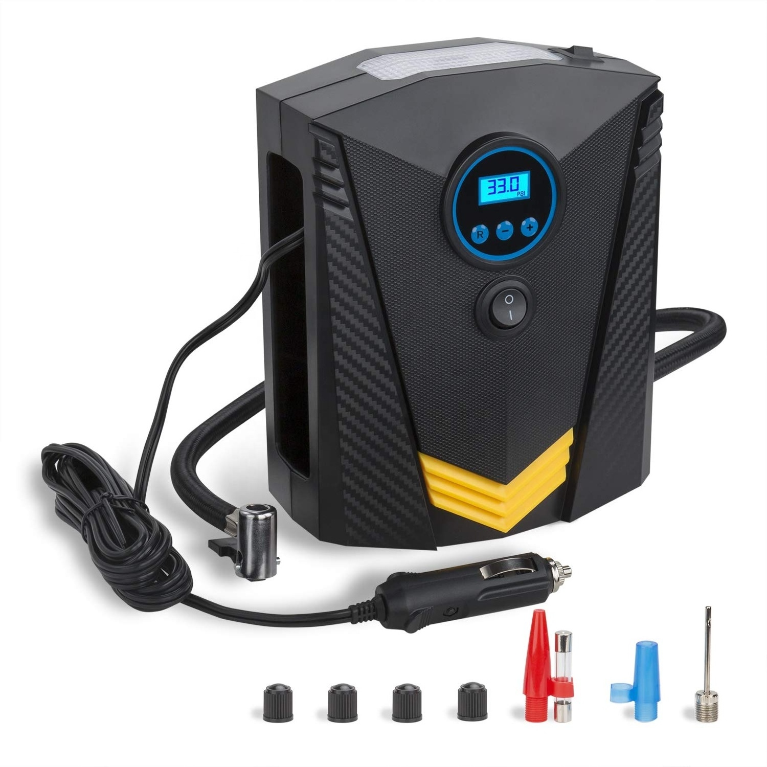 Auto Tire - Electric Auto Pump 12V DC Portable Air Compressor Pump Digital Tire Inflator Car Tire Pump