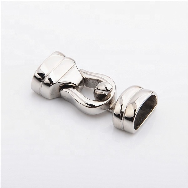 Custom Jewelry Clasp Manufacturer 6.5mm Stainless Steel Large Lobster Lock Clasps Jewelry Findings For Leather Bracelet