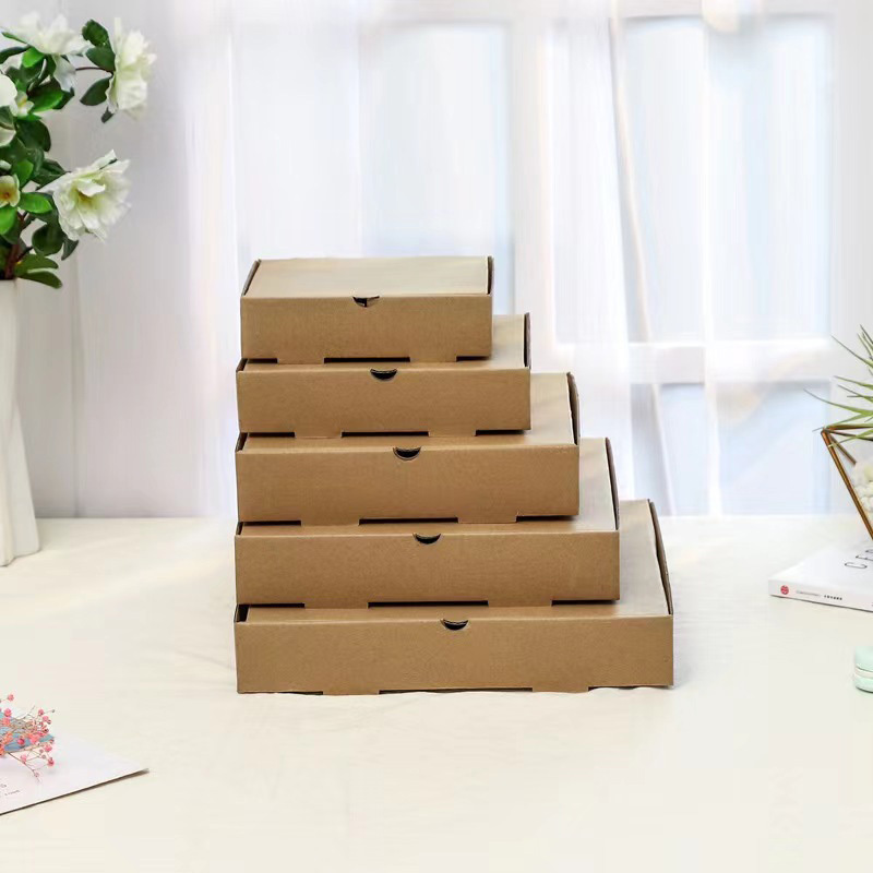 Wholesale Cheap Pizza Packaging 8 10 12 Inch 3 layer Pizza Corrugated Carton Boxes With Logo