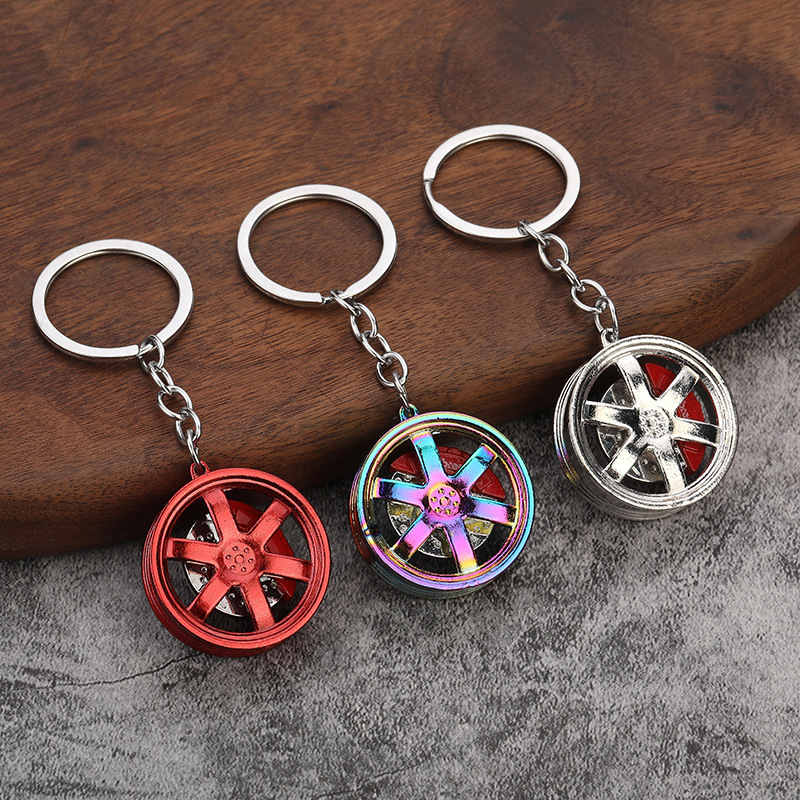 Mini tire Keychain Turbo Turbocharger Rubber Keychain Custom Logo 3D Keyring Pendant Metal Key Chains Silicone F1 Tyre Keychains