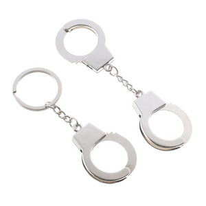 Creative Gift Thumb Toy Metal Bag charm Pendant Zinc Alloy Leisure Entertainment Mini Simulation Handcuffs Metal Key chains Toys