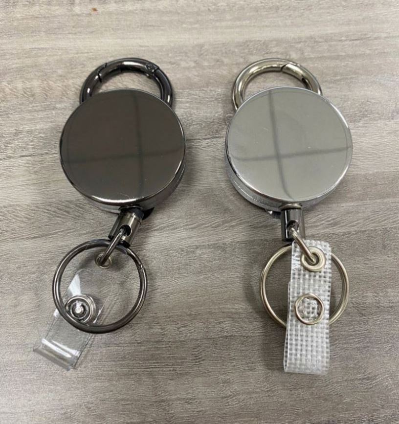 Custom Logo Retractable KeyChain Multifunction Badge Holder Reel with Steel Cable Wholesale Blank Key Chain Retractable KeyChain